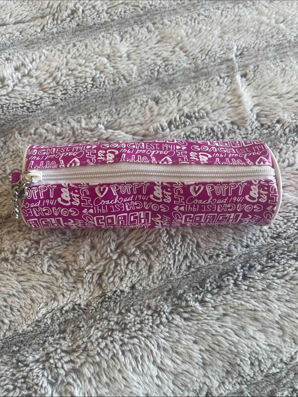 COACH Y2K POPPY PURPLE PENCIL CASE